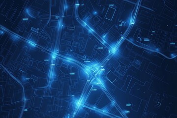 Fototapeta premium Location information of the map, Vector illustration style, blue light
