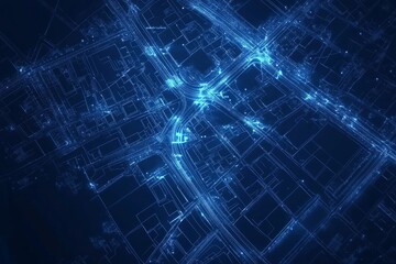 Naklejka premium Location information of the map, Vector illustration style, blue light