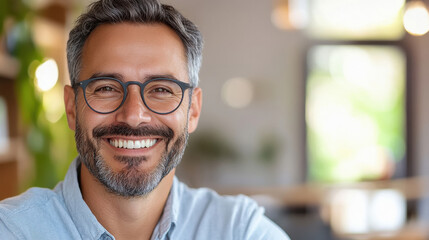 Obraz premium a happy engineer face with smile on its face looking