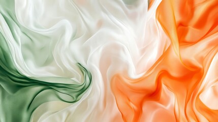 Obraz premium soft, abstract shapes in orange, white and green 