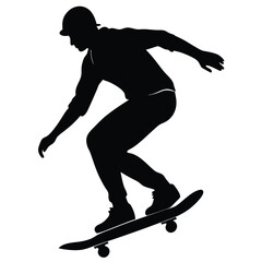 silhouette of a skateboarder
