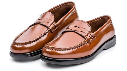 Stylish Brown Leather Loafers for Men, Perfect for Formal and Casual Occasions, Comfortable Footwear for Daily Wear and Special Events
