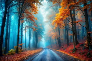 Obraz premium Fog in nature, Ai generative