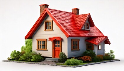 Concept of Home and Property Buying: Close-Up of Miniature House