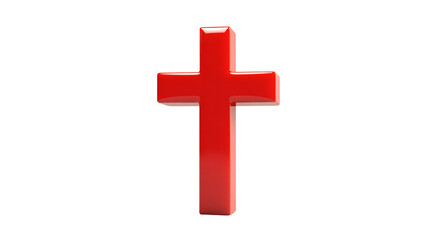 Fototapeta premium Red D Cross Religious Symbol Christian Faith Hope Easter