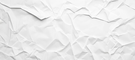 Obraz premium White Crumpled Paper Texture Background, Abstract Design With Copy Space For Text Or Image.