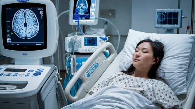 Hospital medical equipment examining patients [4K]