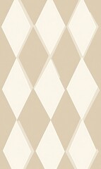 Fototapeta premium White diamond shapes on a beige background, creating a soft and elegant pattern. 