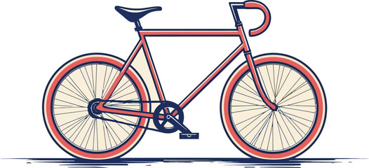 Fototapeta premium red bicycle on white background