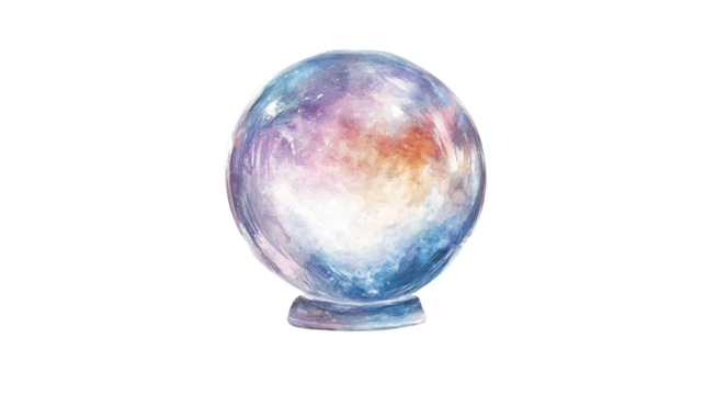 Watercolor Galaxy Egg  Cosmic Orb  Mystical Sphere  Fortune Telling - Powered by Adobe