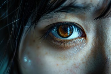 Intense Emotional Gaze: Psychological Impact and Trauma Reflected in Fearful Eyes