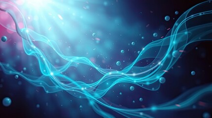 Abstract Energy Particles. Digital Art of Creative Energy