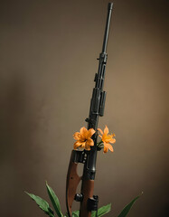  rifle and flowers