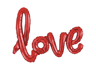 Fototapeta premium Balloon inscription love, illustration for valentine's day 