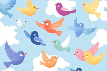 Obraz premium birds in the sky bird