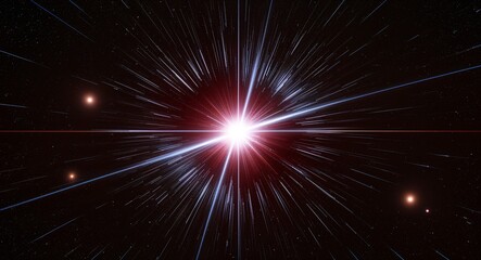 Setting off symmetrical radiant bursts that mimic pulsars glowing in the dark sky