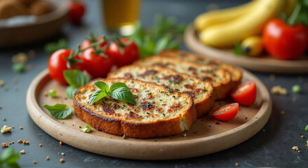 grilled steak with vegetables