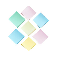 Fototapeta premium Colorful Sticky Notes on Transparent Background