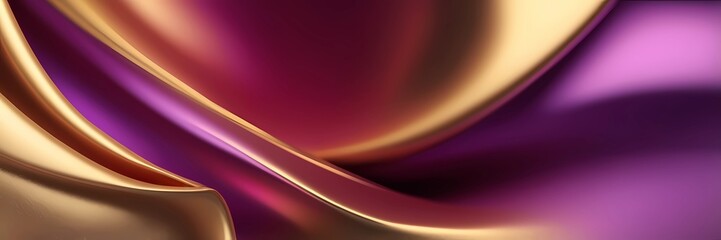golden and purple silk background wave background with ripples, wide 3:1 banner background