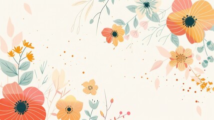 Fototapeta premium Colorful flowers on white background