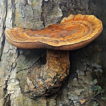 Artist's fungus called Artist's bracket