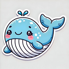Fototapeta premium cute whale sticker