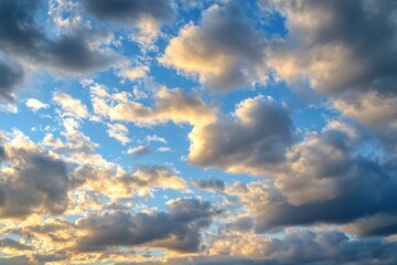 Obraz premium Soft Pastel Clouds in a Blue Sky Design