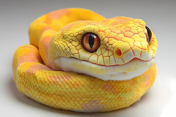 Fototapeta premium This plush snake toy is a bit fluffy, has cute 3D figures, and is white in color