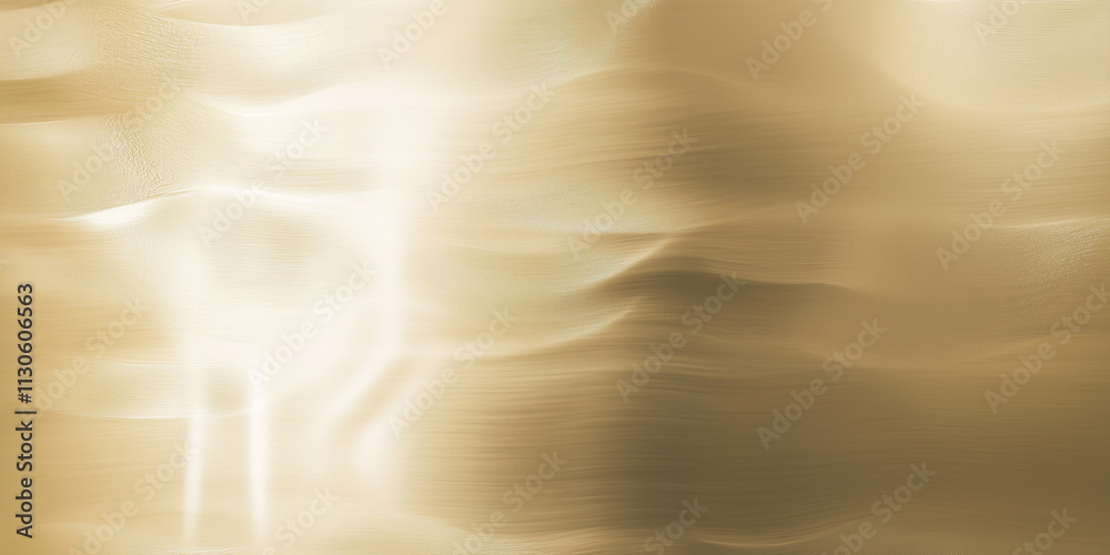 Poster smooth, golden metal texture with wavy pattern and soft reflections