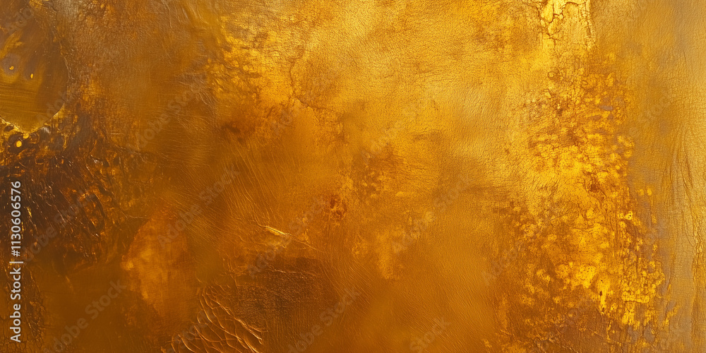 Poster golden textured metal surface with abstract patterns and rich hues