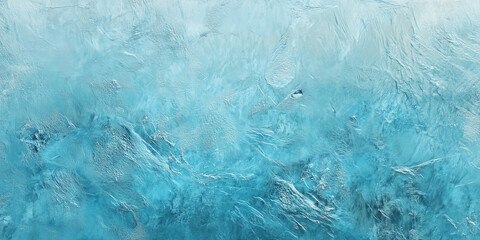 Aqua blue textured glass wall background with abstract patterns