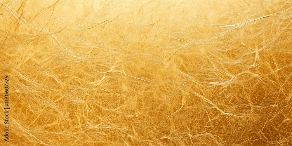 Aufkleber Golden textured background with intricate fibrous patterns