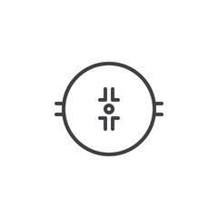 Fototapeta premium Hockey face-off circle line icon