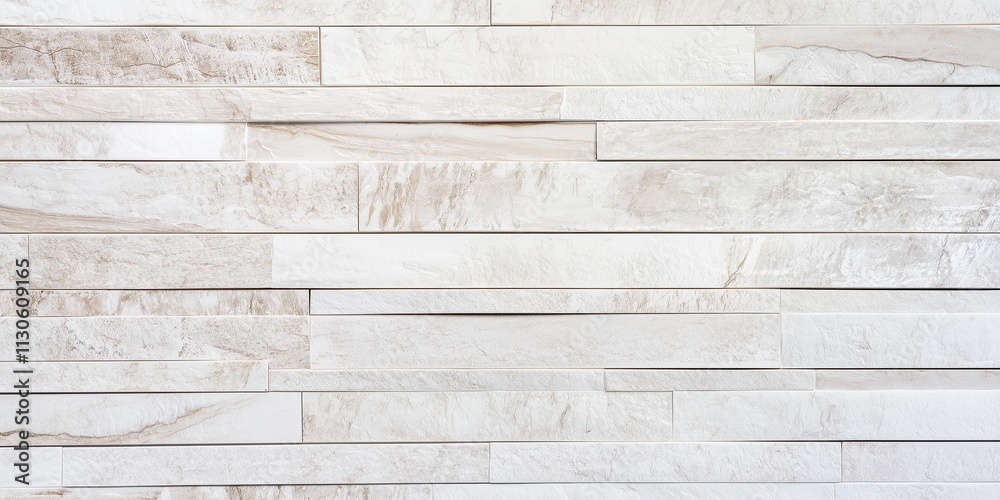Poster white stone wall texture with horizontal pattern, ideal for backgrounds