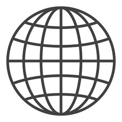 Earth Globe vector Travel simple icon or symbol in outline style
