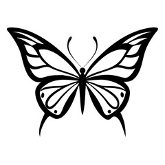 Butterfly Vector Art, Butterfly Vectors Image, Butterfly silhouettes icon, Simple flat butterfly vector illustration