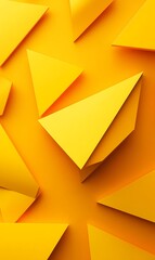 Yellow triangles overlapping on a bright yellow background, creating a vibrant and energetic design. 