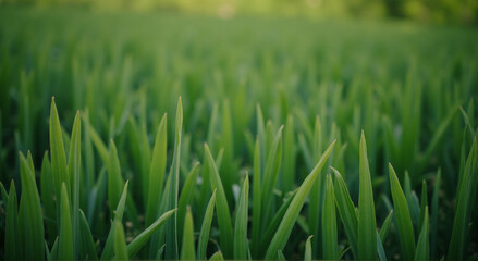 Fototapeta premium green grass in the wind