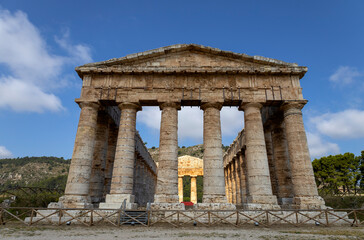 The Temple or Great Temple of Segesta, in the municipal territory of Calatafimi Segesta, province...