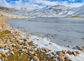 Duchessa lake and Sirente Velino park (Italy) - In the natural park of Sirente Velino, the...