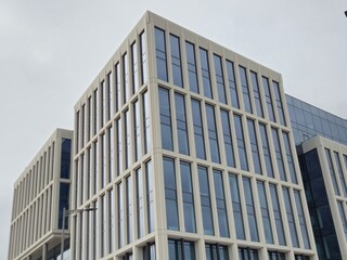 Fototapeta premium Modern Office Building In Ireland Close View Background