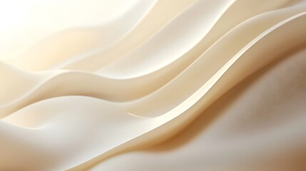 Obraz premium Abstract Beige Fabric Waves Soft Curving Drapes