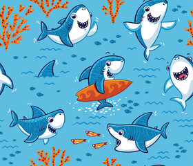 patron de tiburones infantiles