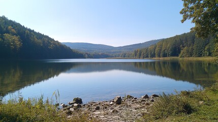 Fototapeta premium lake and mountains