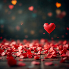 Happy valentine's day background with hearts and flowers, space for text