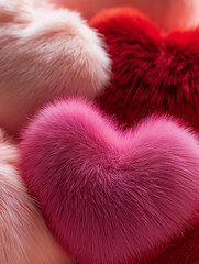 Pink red and white valentines hearts on dark background for mobile phone wallpaper