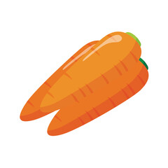 アイソメトリック_立体的でシンプルなにんじんのイラスト