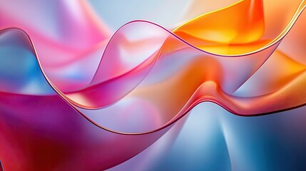 Naklejka premium Abstract colorful flowing waves, vibrant gradient, smooth curves.