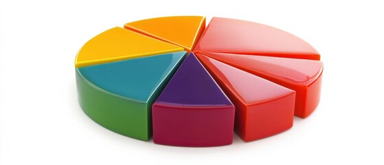 Obraz premium colorful pie chart segments for data visualization