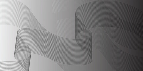 Abstract warped Diagonal Striped Background. Vector curved twisted slanting, waved lines pattern.